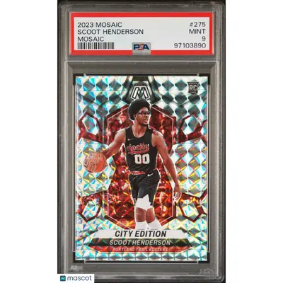 Scoot Henderson PSA 2023 Panini Mosaic #275 9