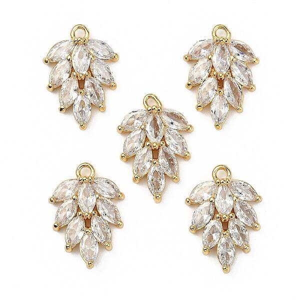Brass Micro Pave Cubic Zirconia Pendants