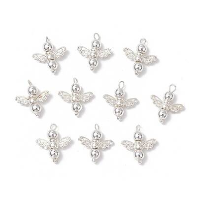 10Pcs Electroplated Synthetic Non-magnetic Hematite Beaded Angel Charms