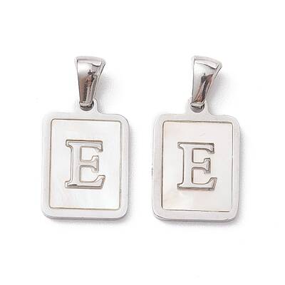 304 Stainless Steel Pave Shell Pendants