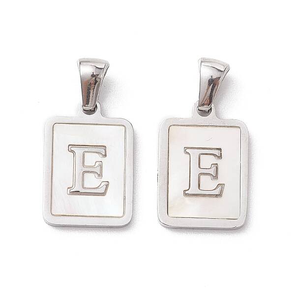304 Stainless Steel Pave Shell Pendants
