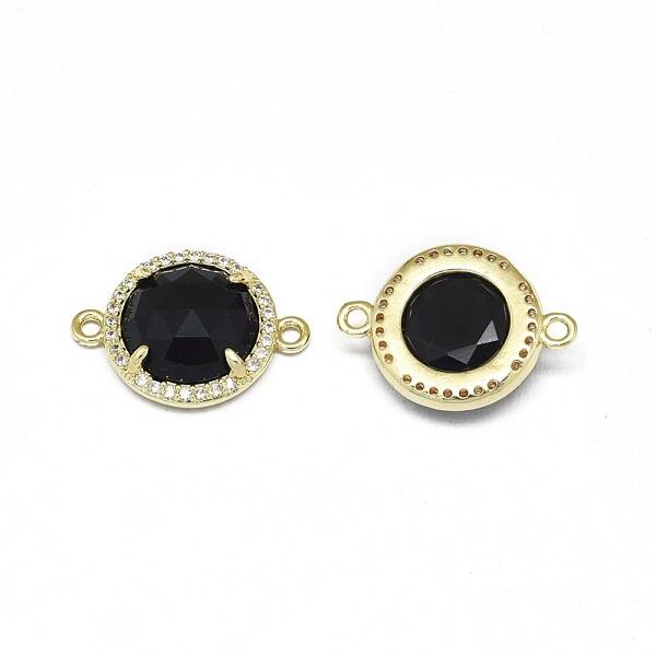 Synthetic Black Stone Links connectors