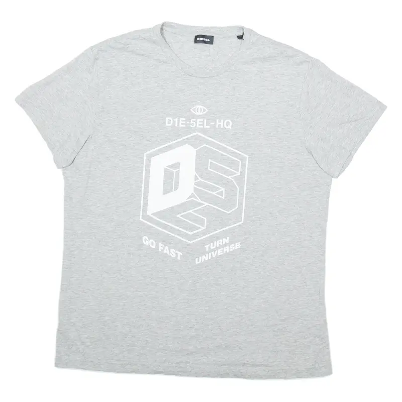 DIESEL Mens T-Shirt Grey L