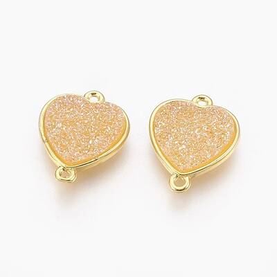 Electroplate Druzy Resin Links connectors
