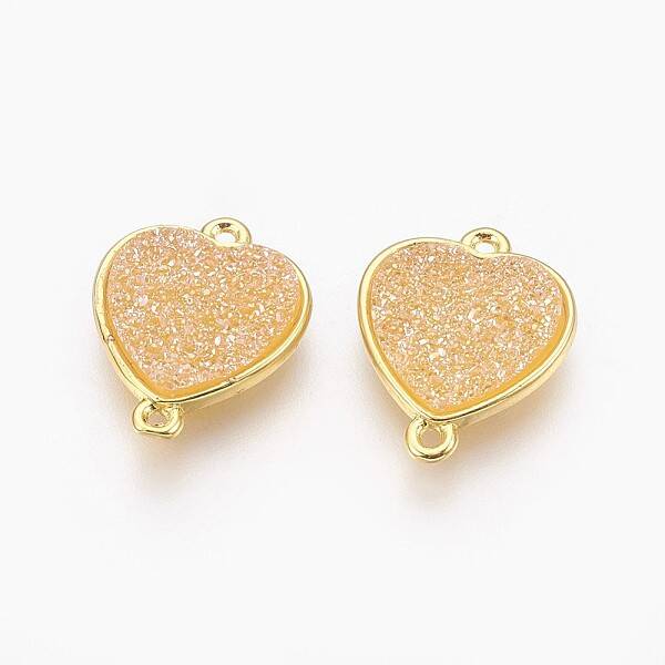 Electroplate Druzy Resin Links connectors