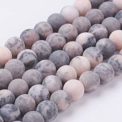 Natural Pink Zebra Jasper Beads Strands