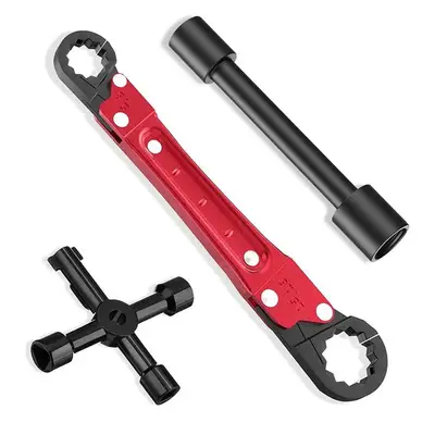 Plumber Wrench Tool, 1 Set Plumbing Angle Stop Wrench Kit, Professional Plumber Faucet Wrench for Easy Installation New Com...