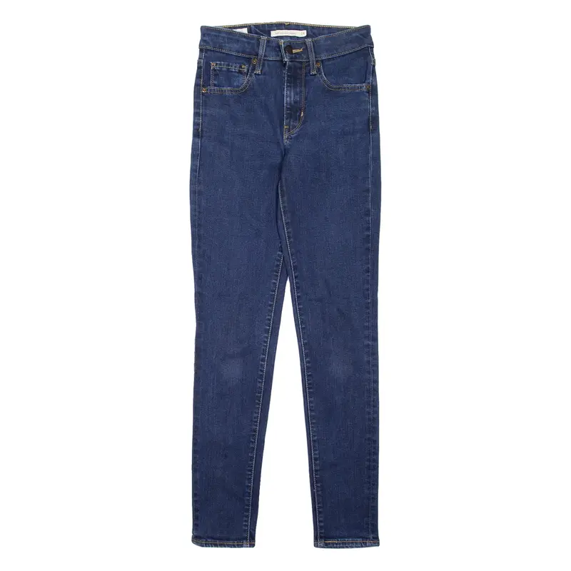 LEVI'S 721 High Rise BIG E Womens Jeans Blue Slim Skinny W24 L28