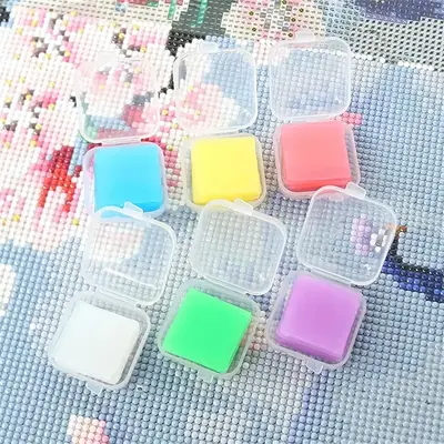DIY Silicone Adhesive Mud, 6 Counts/box Colorful Diamond Art Painting Wax, DIY Silicone Adhesive Mud, 5D Diamond Painting Too...
