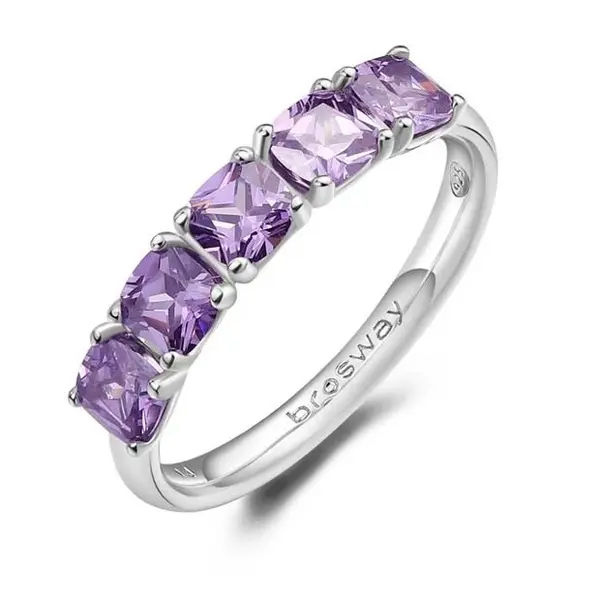 Brosway Fancy Magic Purple Fine Silver Ring FMP24 - Circuit: 52 mm
