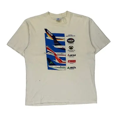 Single Stitch Central America St. Jacks Graphic T-Shirt - XL Cream Cotton