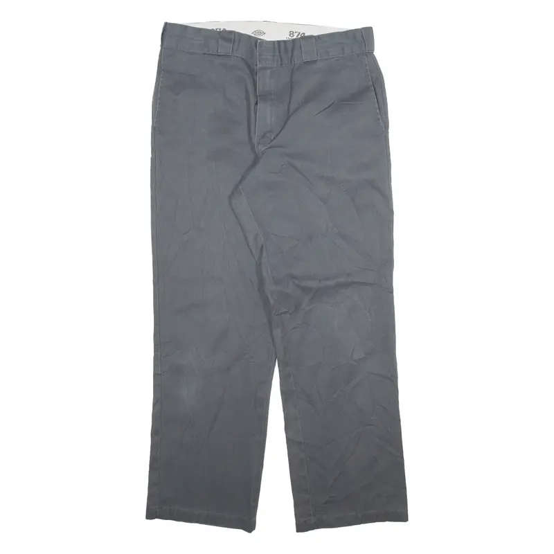 DICKIES 874 Workwear Mens Trousers Grey Regular Straight W32 L29