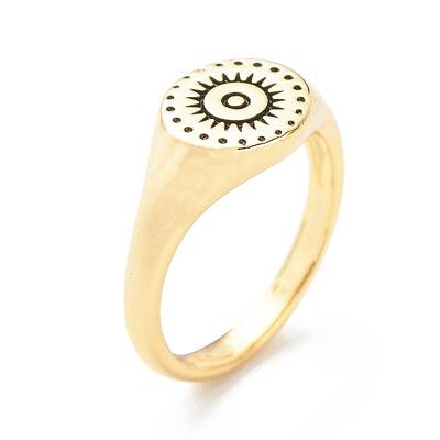 Brass Signet Ring for Women