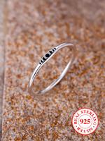 S925 Sterling Silver Vintage Eclipse Design Unique Rings, Fashion Engagement Ring for Women & Men, Trendy All-match & Exquisi...