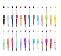 5pcs sugar pens Beadable Pens Plastic Bead pen Black Ink Ballpoint Pens Diy Pens Cute Cool Pens for Students Teacher Bridal G...
