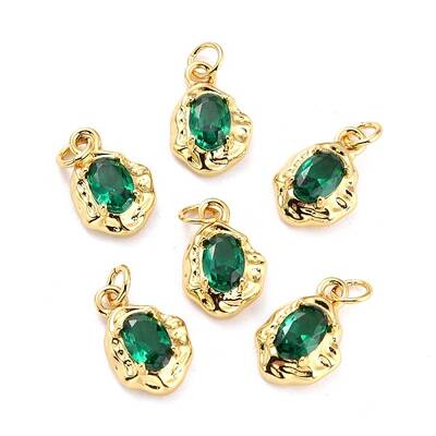 Brass Micro Pave Cubic Zirconia Pendant