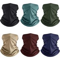 6 Pieces Summer UV Protection Cooling Neck Gaiter Face Clothing Neck Gaiter Mask Scarf Sunscreen Breathable Bandana