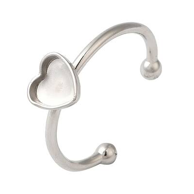 Non-Tarnish 304 Stainless Steel Open Cuff Ring Components