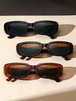 Simple Style Frame Glasses (3 Pairs), Glasses for Men, Trendy Casual Glasses for Everyday Use, Fashion Accessories for Outdoo...