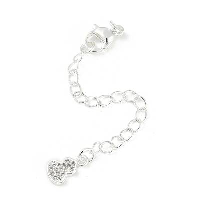 Brass Micro Pave Cubic Zirconia Ends with Chains