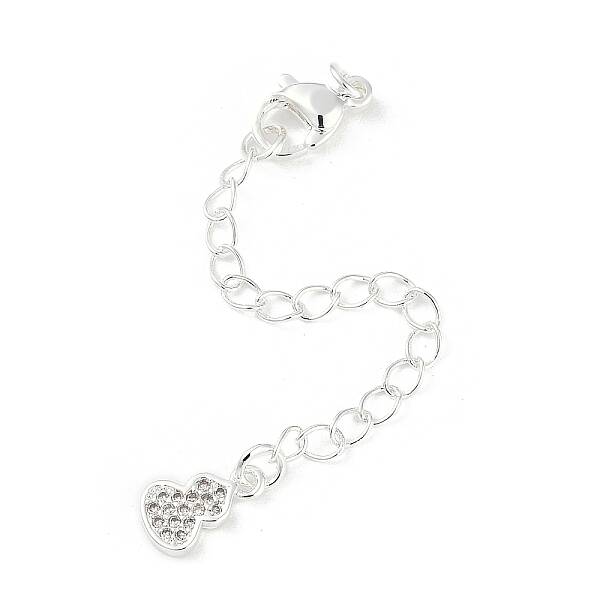 Brass Micro Pave Cubic Zirconia Ends with Chains