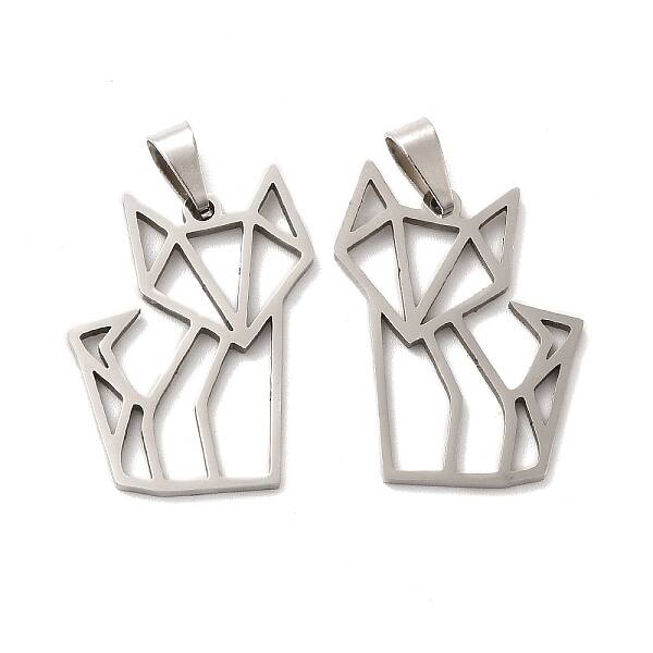 Non-Tarnish 201 Stainless Steel Origami Pendants