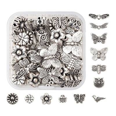48Pcs 12 Style Tibetan Style Alloy Beads