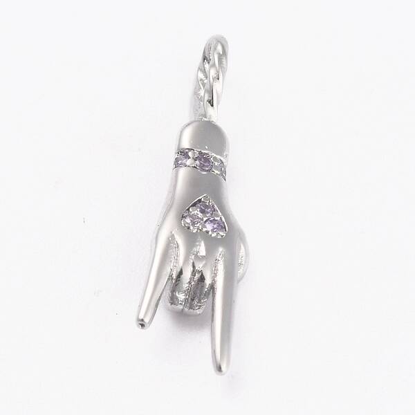Brass Cubic Zirconia Pendants