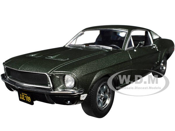 1968 Ford Mustang GT Fastback Highland Green Metallic 1/24 Diecast Model Car by Greenlight