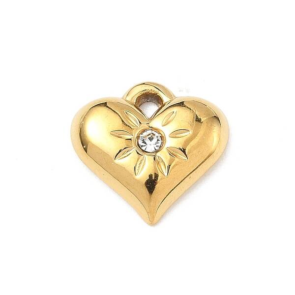 304 Stainless Steel Rhinestone Pendants