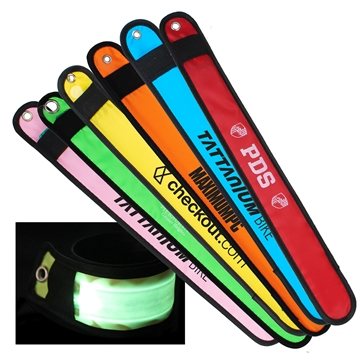 100 Custom LED Slap Bracelet - 3 Light Modes