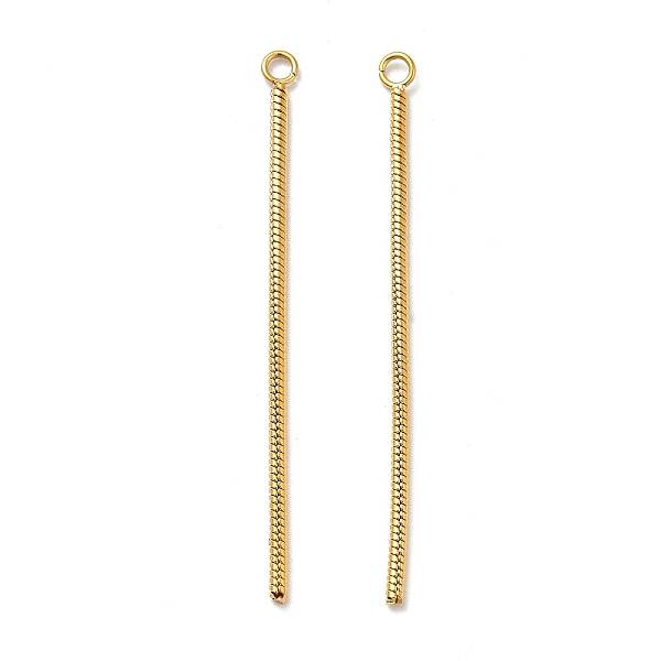 PVD Vacuum Plating 201 Stainless Steel Snake Chain Tassel Big Pendants