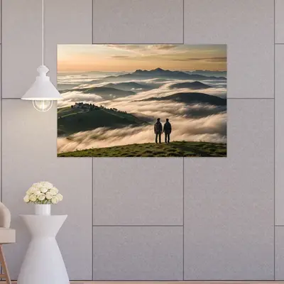 Mountaintop Reflections - Two Explorers