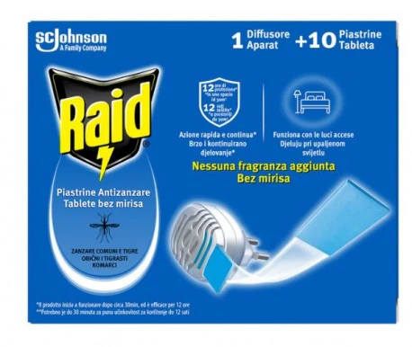 Raid Raid Mosquito Diffuser + 10 Plates