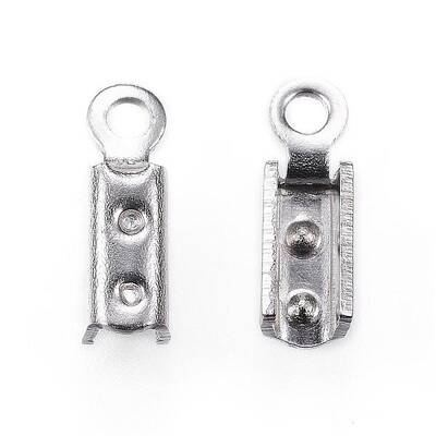 Tarnish Resistant 304 Stainless Steel Folding Crimp Ends