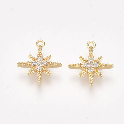 Brass Cubic Zirconia Charms