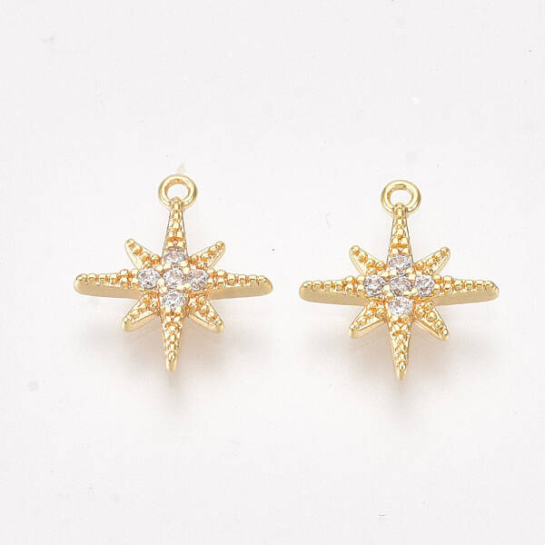 Brass Cubic Zirconia Charms