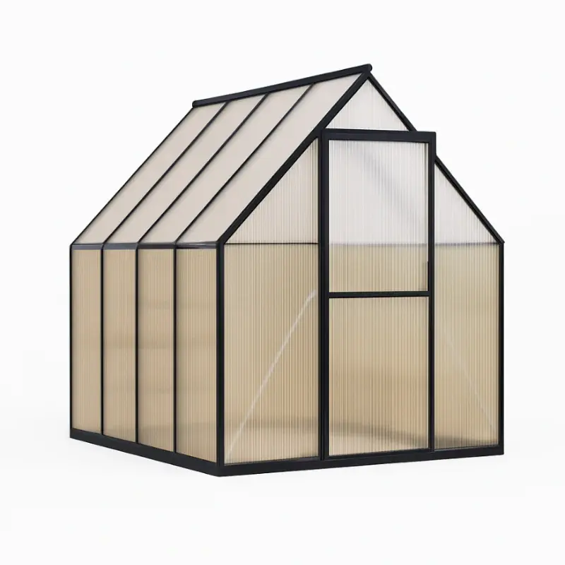 Garvee 6'x7' Aluminum-Framed Polycarbonate Greenhouse, Heavy Duty Polycarbonate Greenhouse With Quick Setup Structure and Roo...