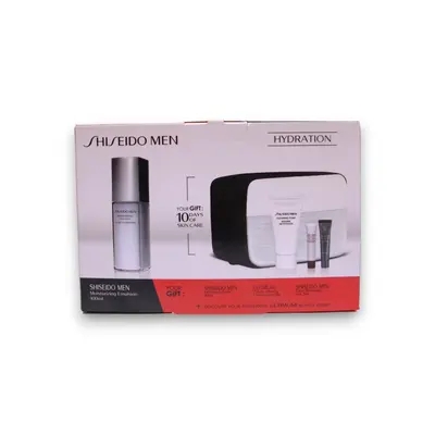 Men's Gift Set Shiseido: Moisturizing facial emulsion 100 ml + Cleansing foam 30 ml + Ultimune day and night serum for face a...