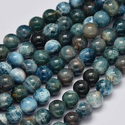 Round Natural Apatite Beads Strands