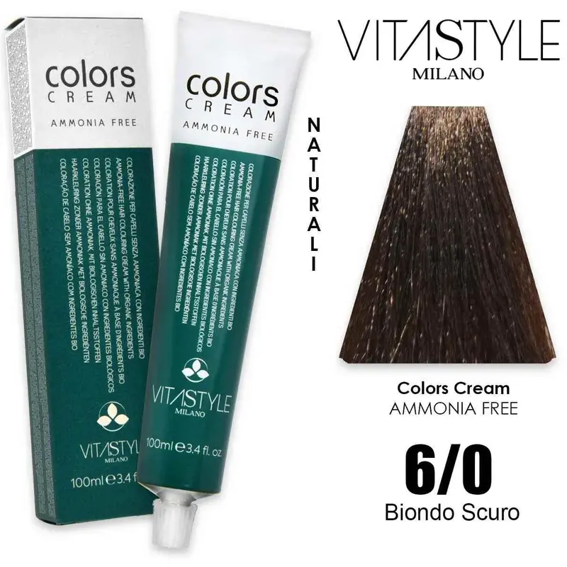 Vitastyle Colors Crema Senza Ammoniaca 100 Ml 6.0