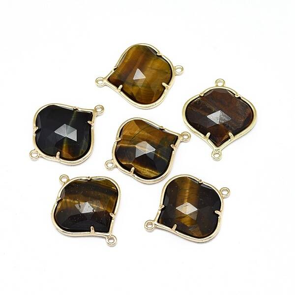 Natural Tiger Eye Links connectors