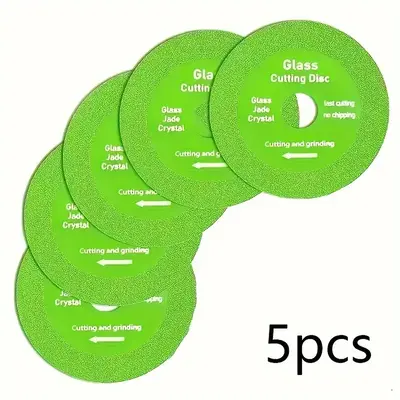 5PCS 110mm Grinding  Set – 22.23mm Arbor, Flat Rock Plate  for , Ceramic, and Marble Trimming
