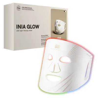 INIA GLOW Led Face Mask, Near- Infrared 850nm Red Light for Face, 4 Colors LED Facial Skin Care Mask, 1 Year Warranty, Portab...