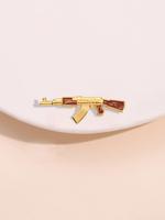 Creative AK47 Machine Gun Design Brooch, Fashion Alloy Badge for Daily Clothing Decor, Trendy All-match & Exquisite Brooch fo...