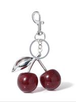 Cute Cherry Design Keychain, Fashionable Minimalist Design Stainless Steel Keychain for Women & Men, Trendy All-match & Exqui...