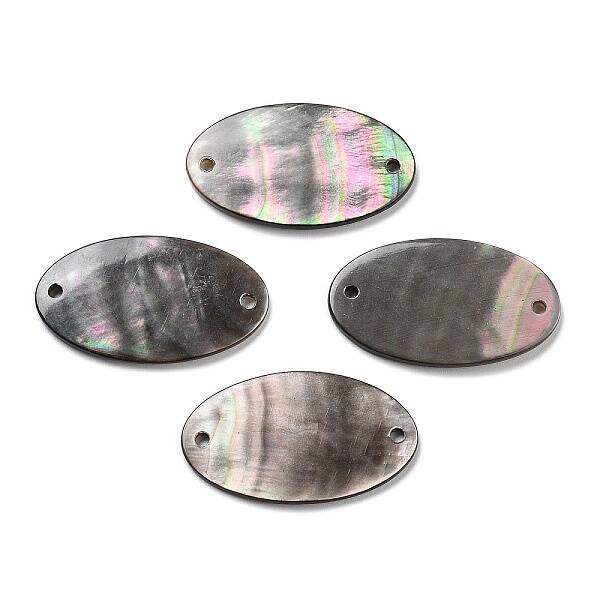 Natural Black Lip Shell Connector Charms