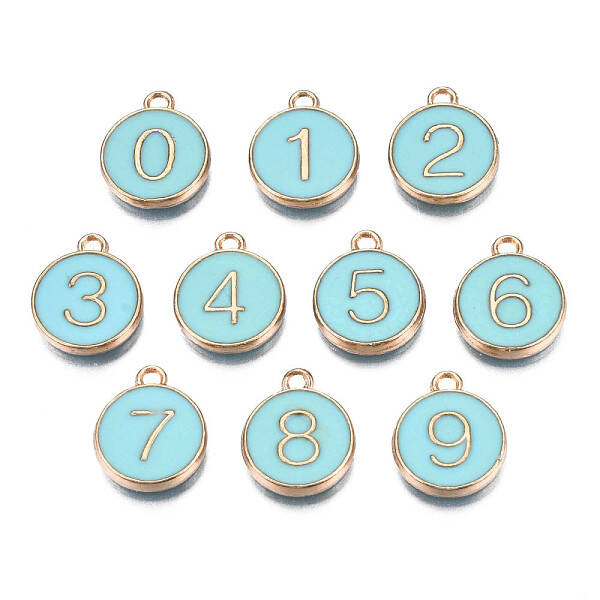 Light Gold Plated Alloy Enamel Charms