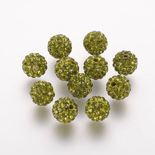 Polymer Clay Rhinestone Beads
