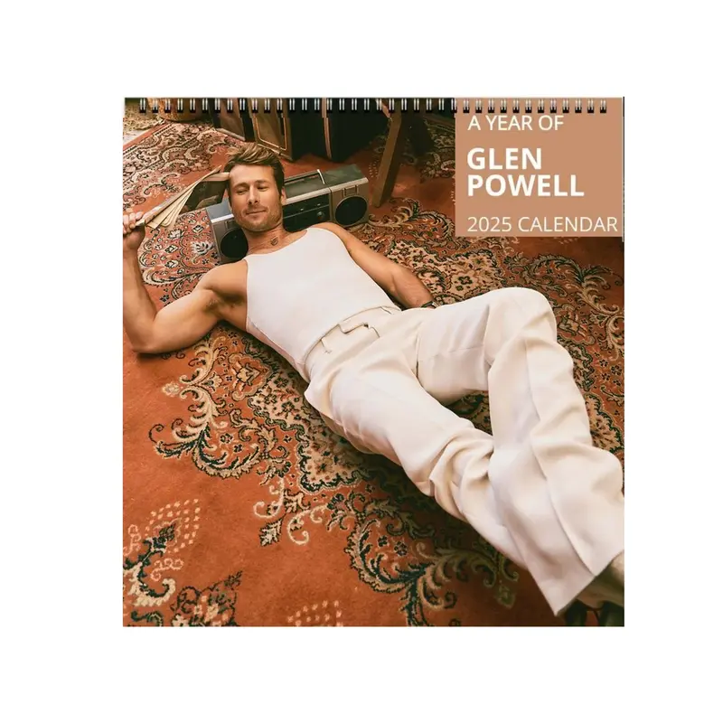 Glen Powell 2025 Wall Calendar Planner, If You Feel It Chase It Twisters Monthly Planner, Gift For Her, Celebrity Merchandise...